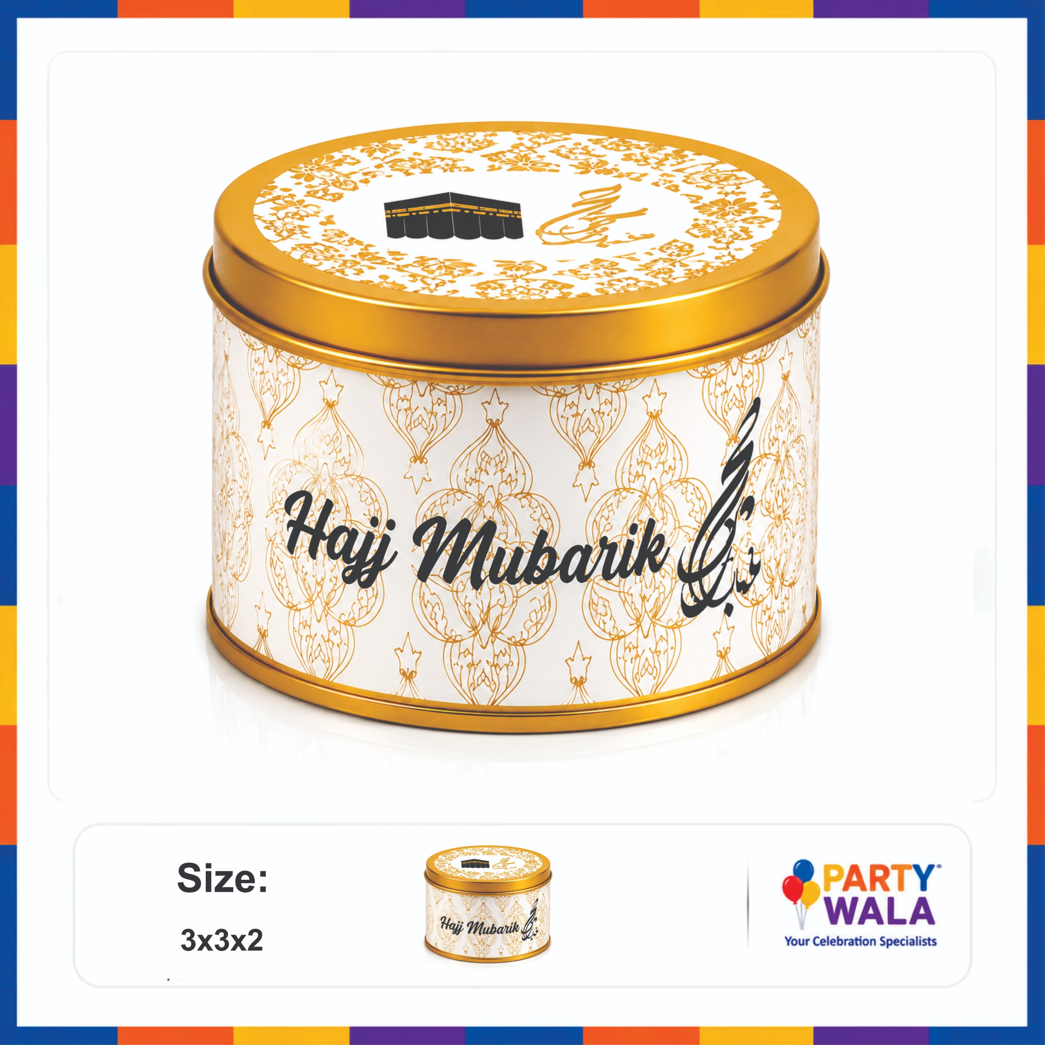 Tin Box Premium Tabarruk Gift – Hajj Mubarak Design