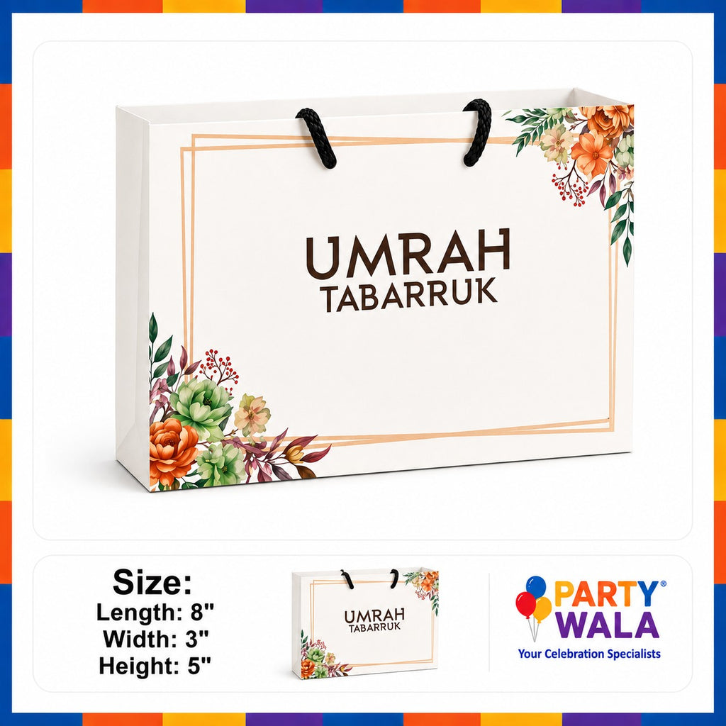 Elegant Paper Bags for Gifts – Hajj Mubarak Design