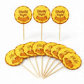 Dholki Mithai / Cup Cake Toppers For Dholki Theme Decoration & Celebration (10 Pcs)