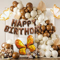 (65PCS) Elegant Neutral Butterfly Birthday Party Decoration Set Item:YY-032
