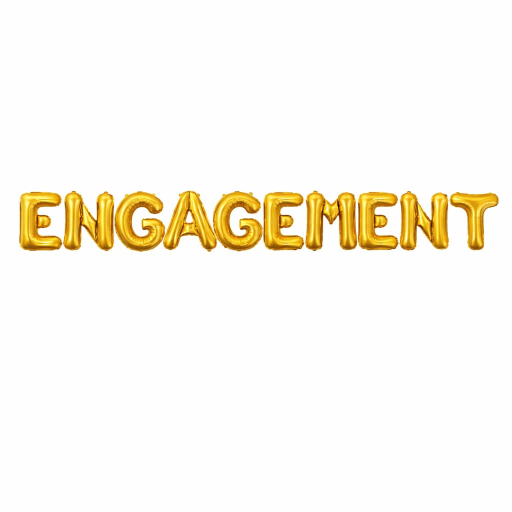 Engagement Letter Foil Balloons For Engagement Party Or Bridal Shower Decoration