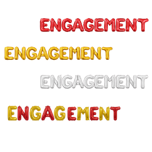 Engagement Letter Foil Balloons For Engagement Party Or Bridal Shower Decoration