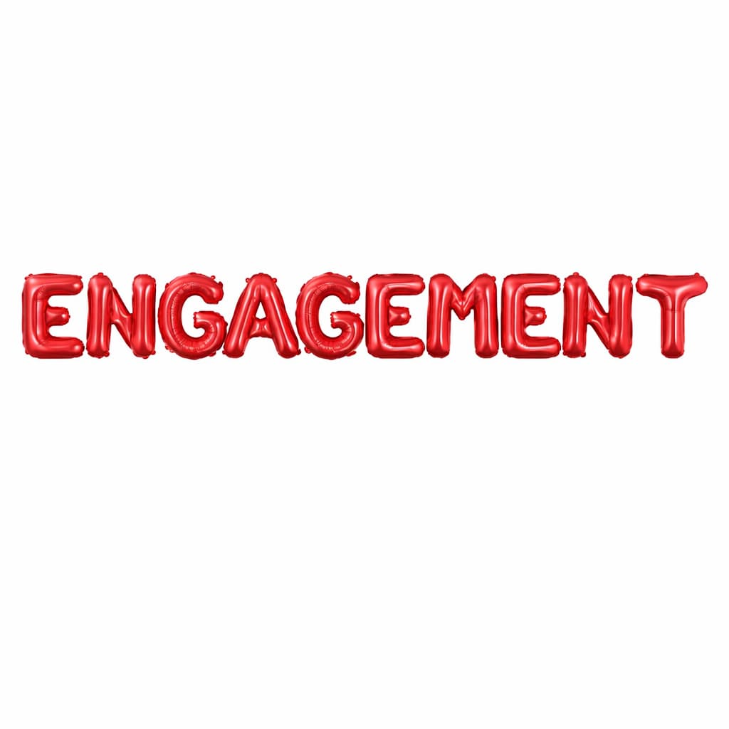 Engagement Letter Foil Balloons For Engagement Party Or Bridal Shower Decoration