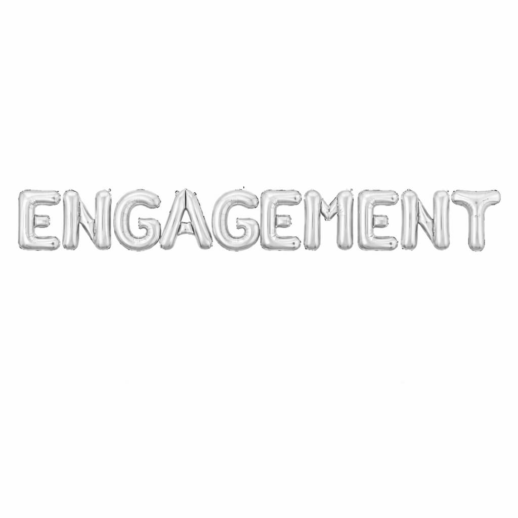 Engagement Letter Foil Balloons For Engagement Party Or Bridal Shower Decoration