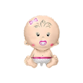 Baby Boy / Girl Shaped Foil Balloon For Baby Shower, Welcome Baby and Gender Reveal Party Decoration