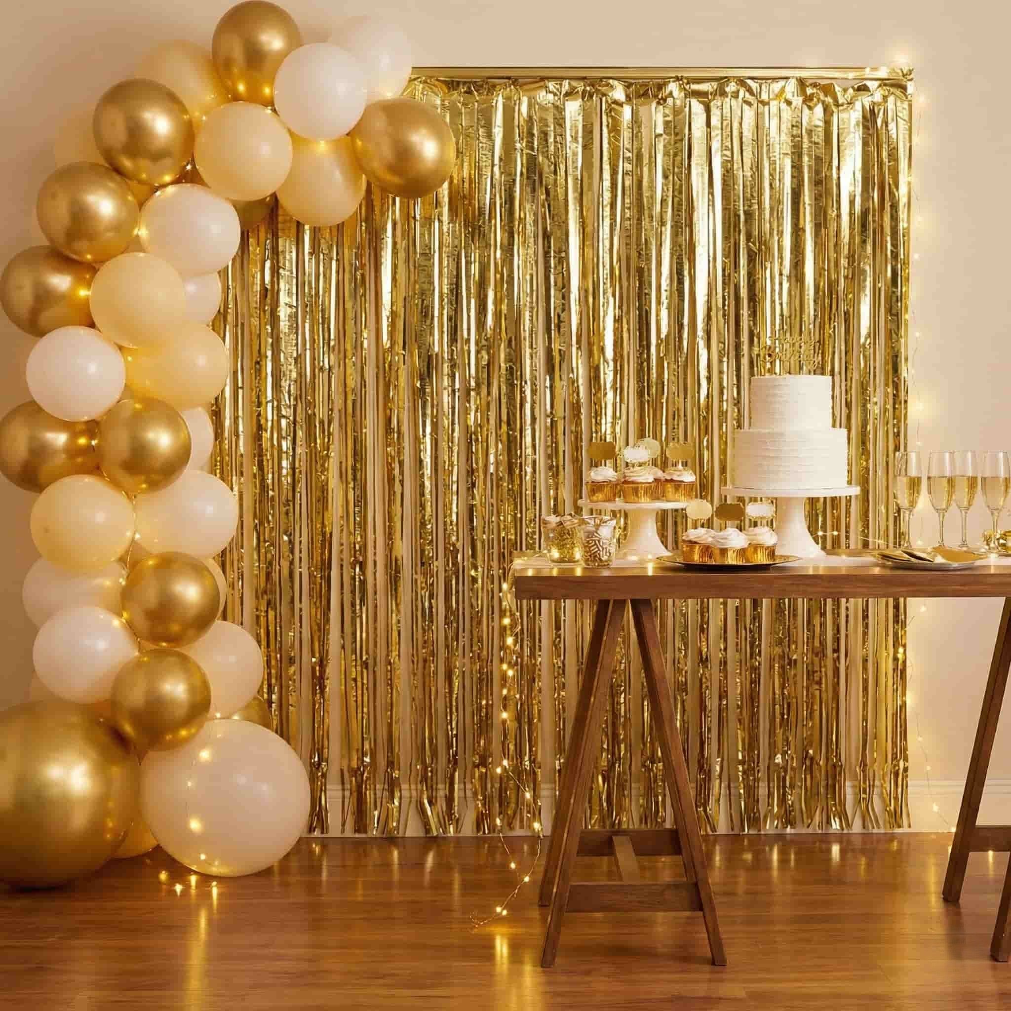 Fringes / Foil Curtains Best for Back Drop Wall Decoration for Birthday and Parties Celebration