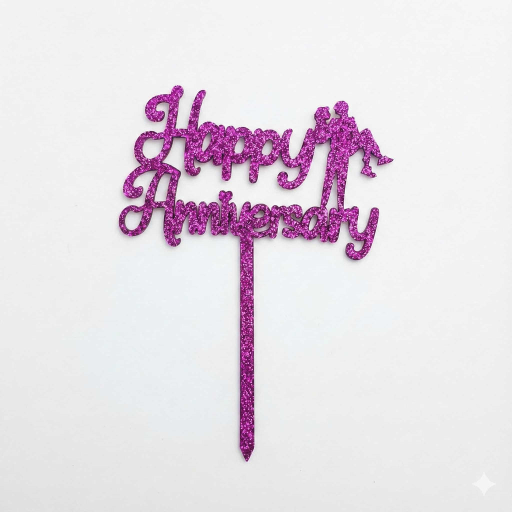 Happy Anniversary Premium quality Cake Topper in Acrylic