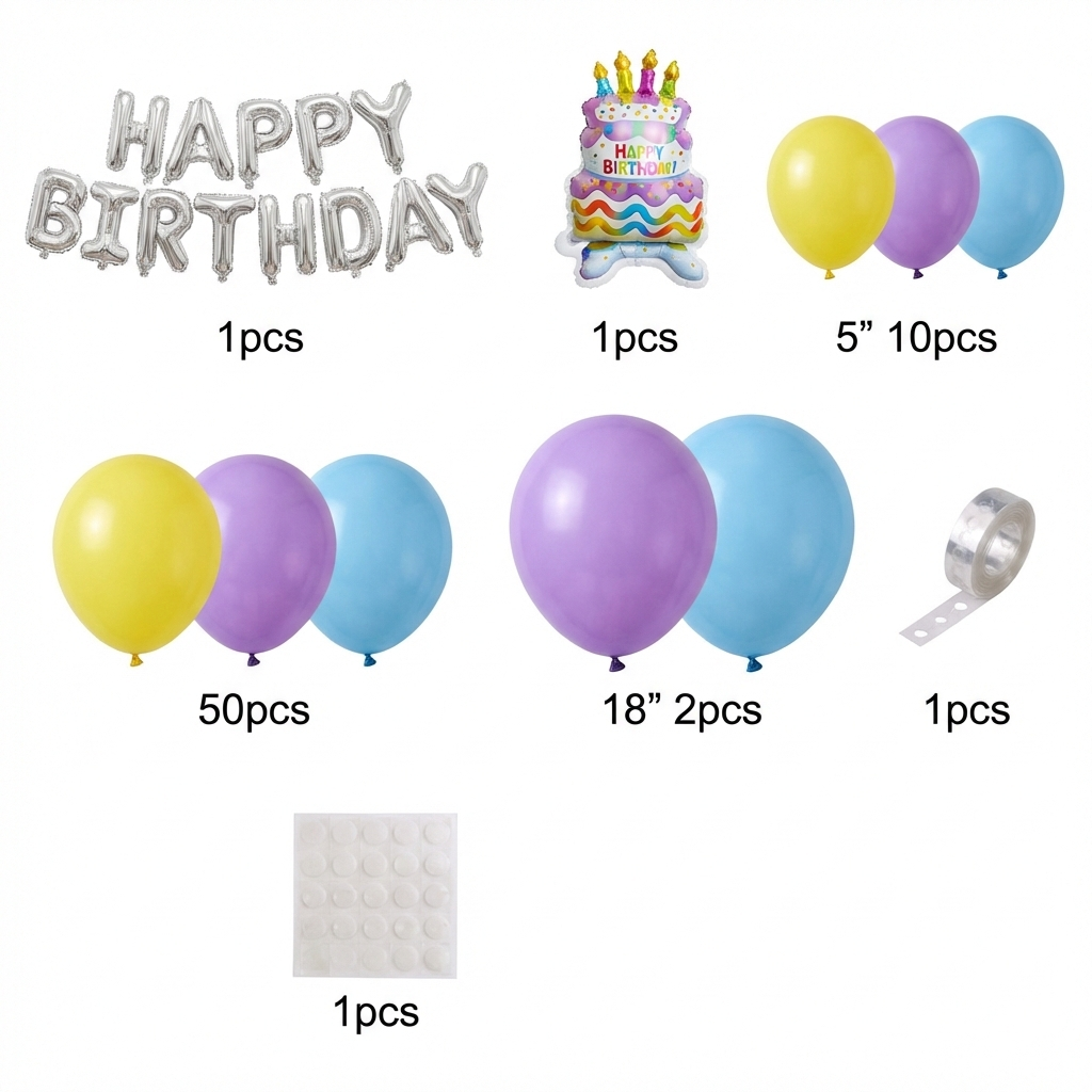 (66 PCS) Rainbow Macaron Balloon Garland Arch Kit For Birthday Parties Item:23510