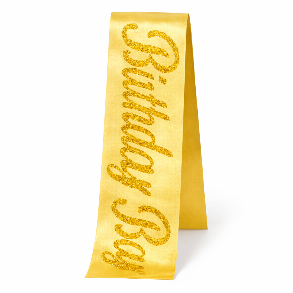 Birthday Boy Glittered Sash For Birthday Party Event and Celebration