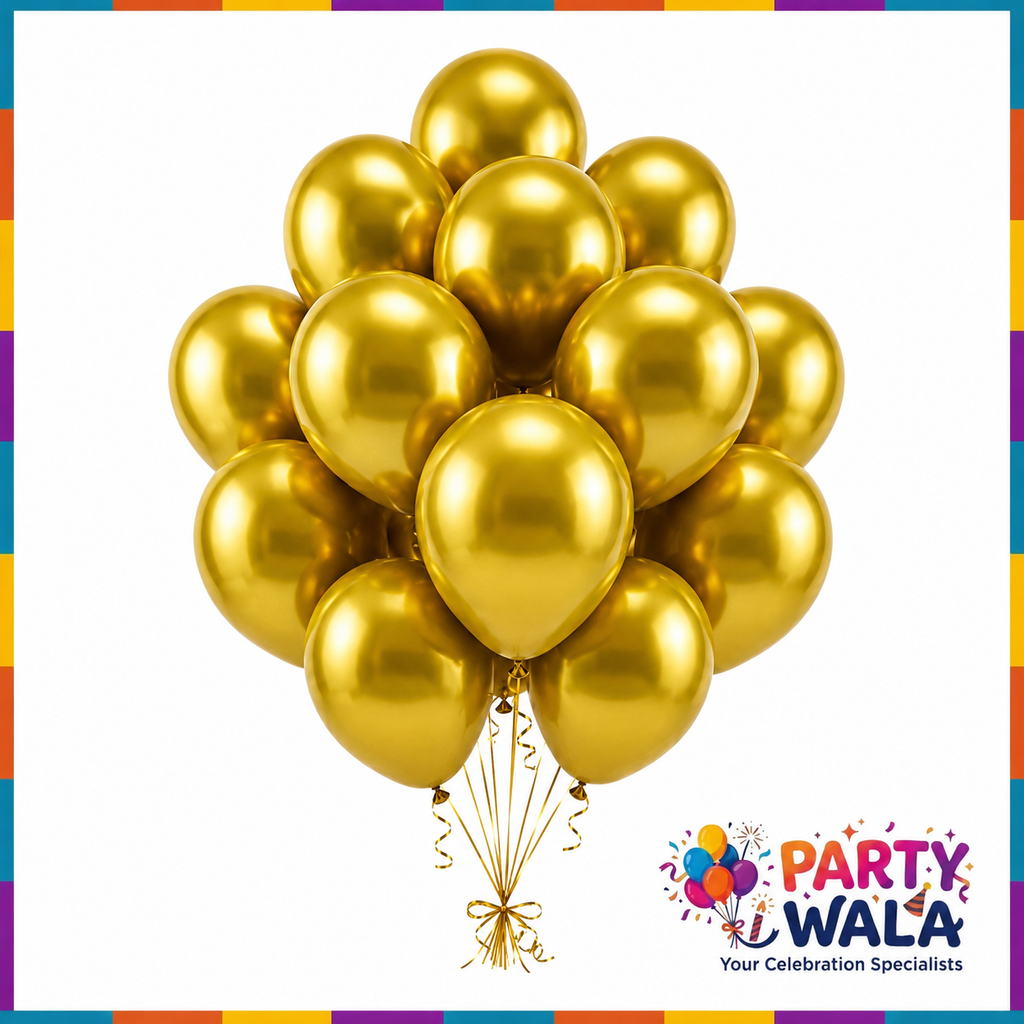 Metallic Balloons for Party Decoration (Pack of 10)  | Party Wala