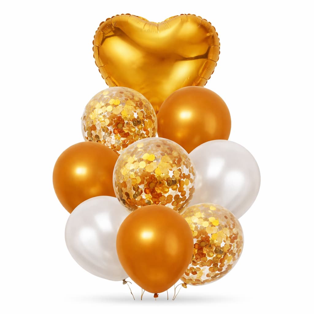 Latex Balloons with Confetti Filled Balloons for Party Decoration (11 pcs / set)