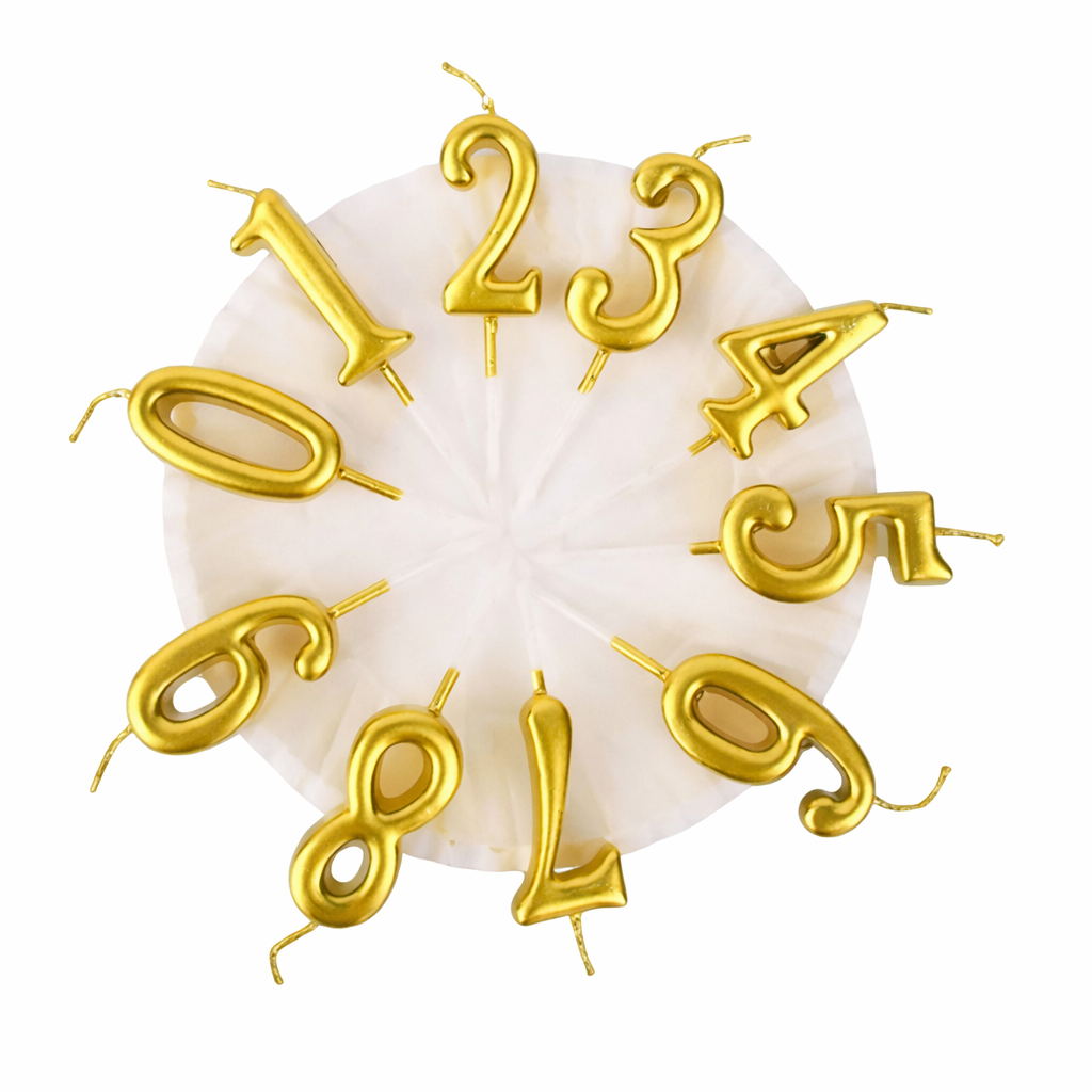 Number Candles Golden For Birthday, Anniversary Cake Decoration and Celebration