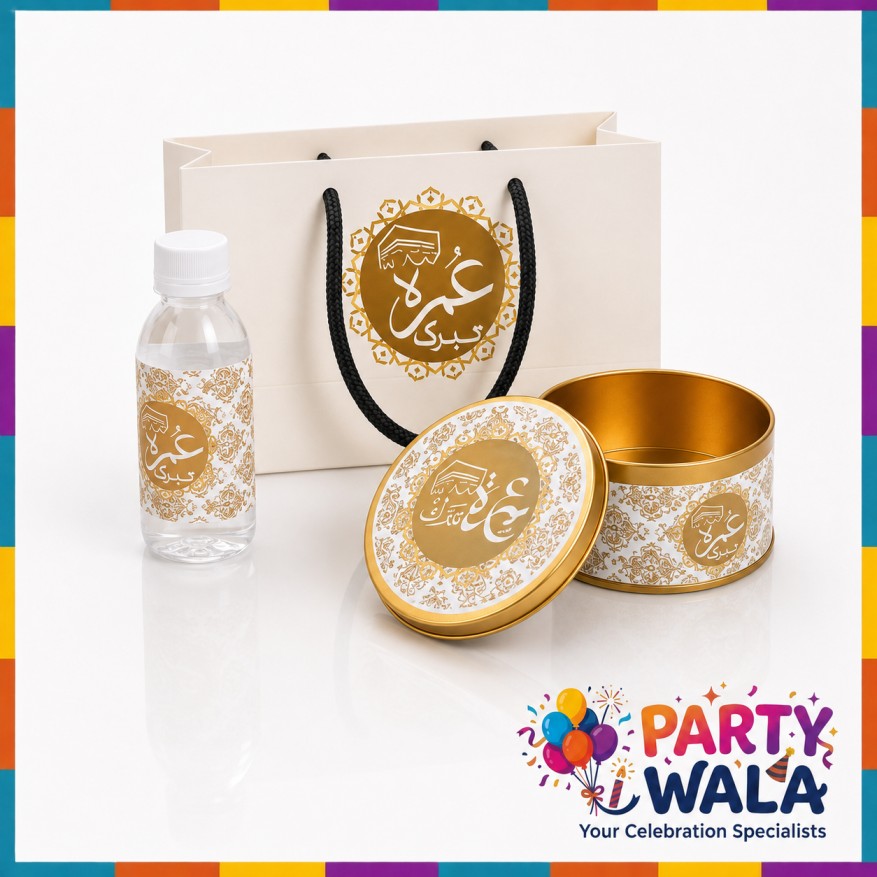 Luxury Golden Set (with Tin Box 250g) - Umrah Tabarruk Packaging