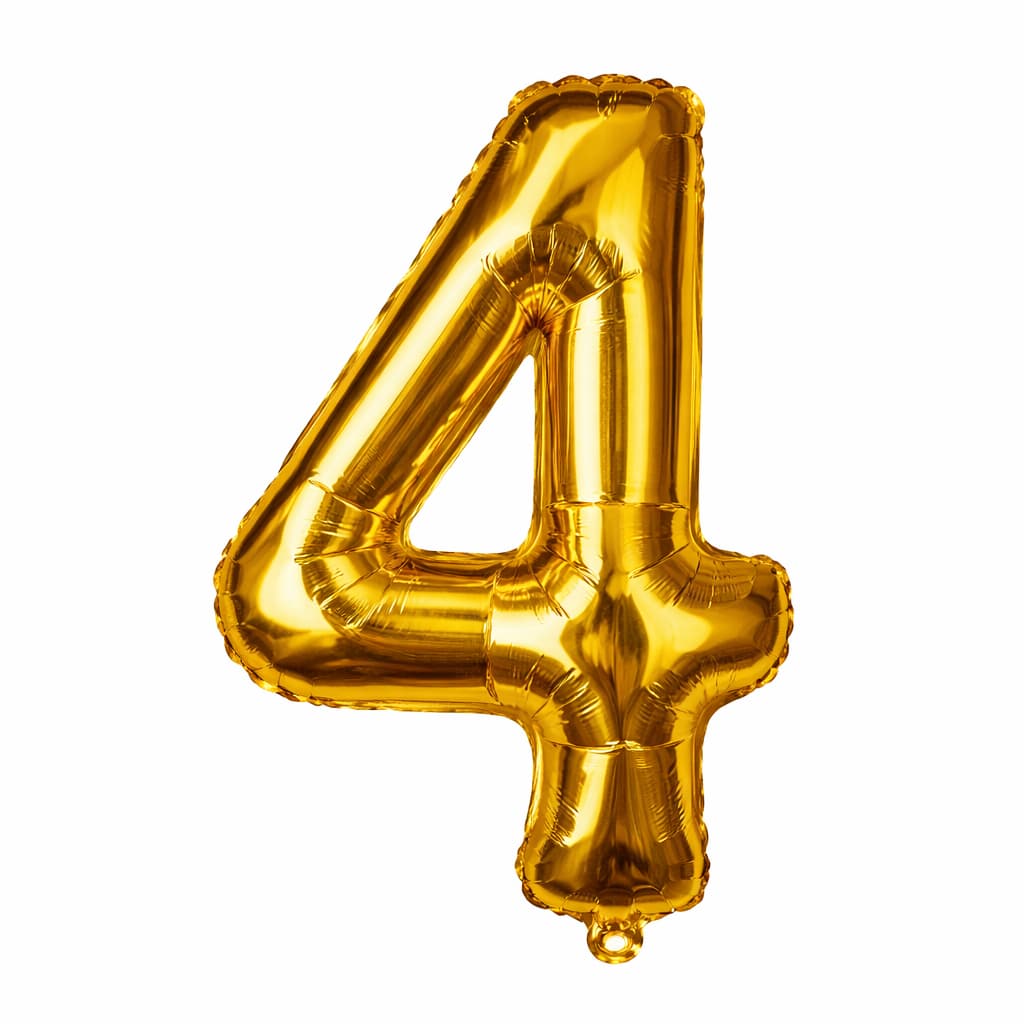 Golden Number Foil Balloon - Size (16 inches) for Birthday / Anniversary Party Decoration and Celebration