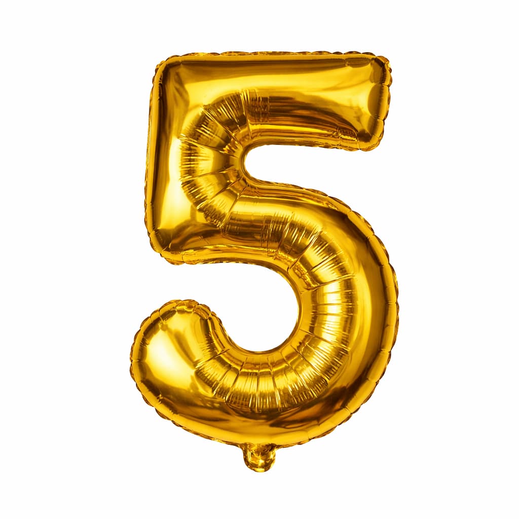 Golden Number Foil Balloon - Size (16 inches) for Birthday / Anniversary Party Decoration and Celebration