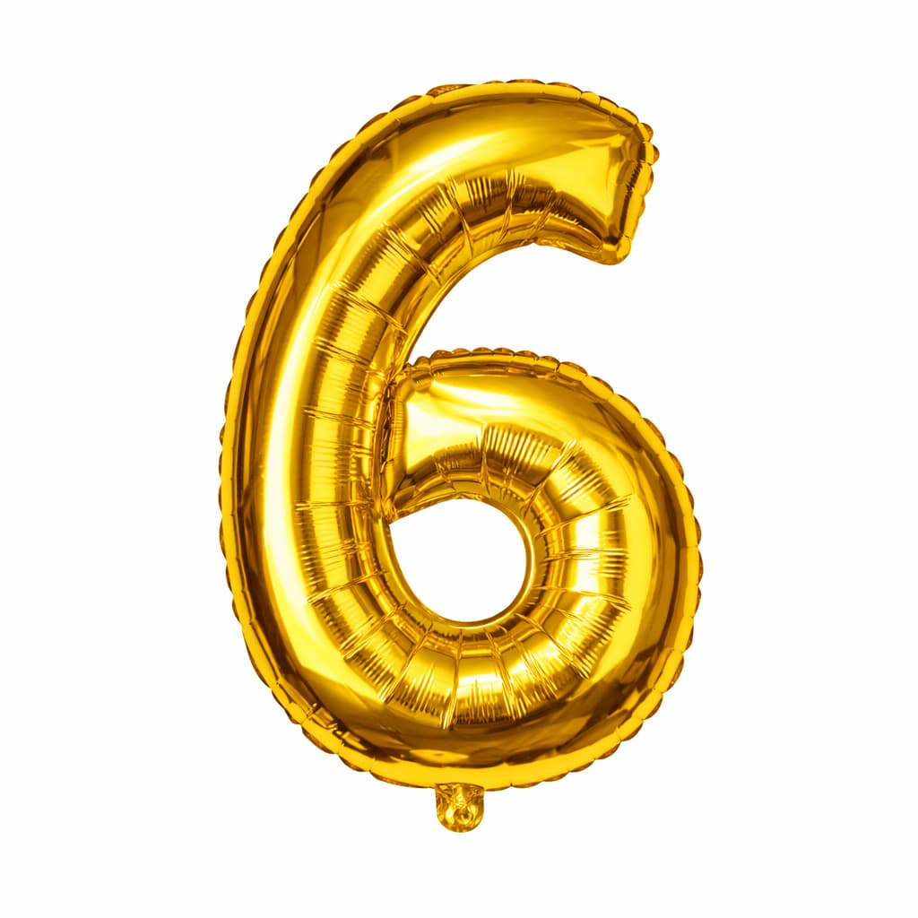 Golden Number Foil Balloon - Size (16 inches) for Birthday / Anniversary Party Decoration and Celebration