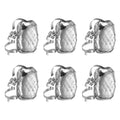 Curly Ribbon for Balloons for Party and Gift Decoration (Pack of 6) Silver