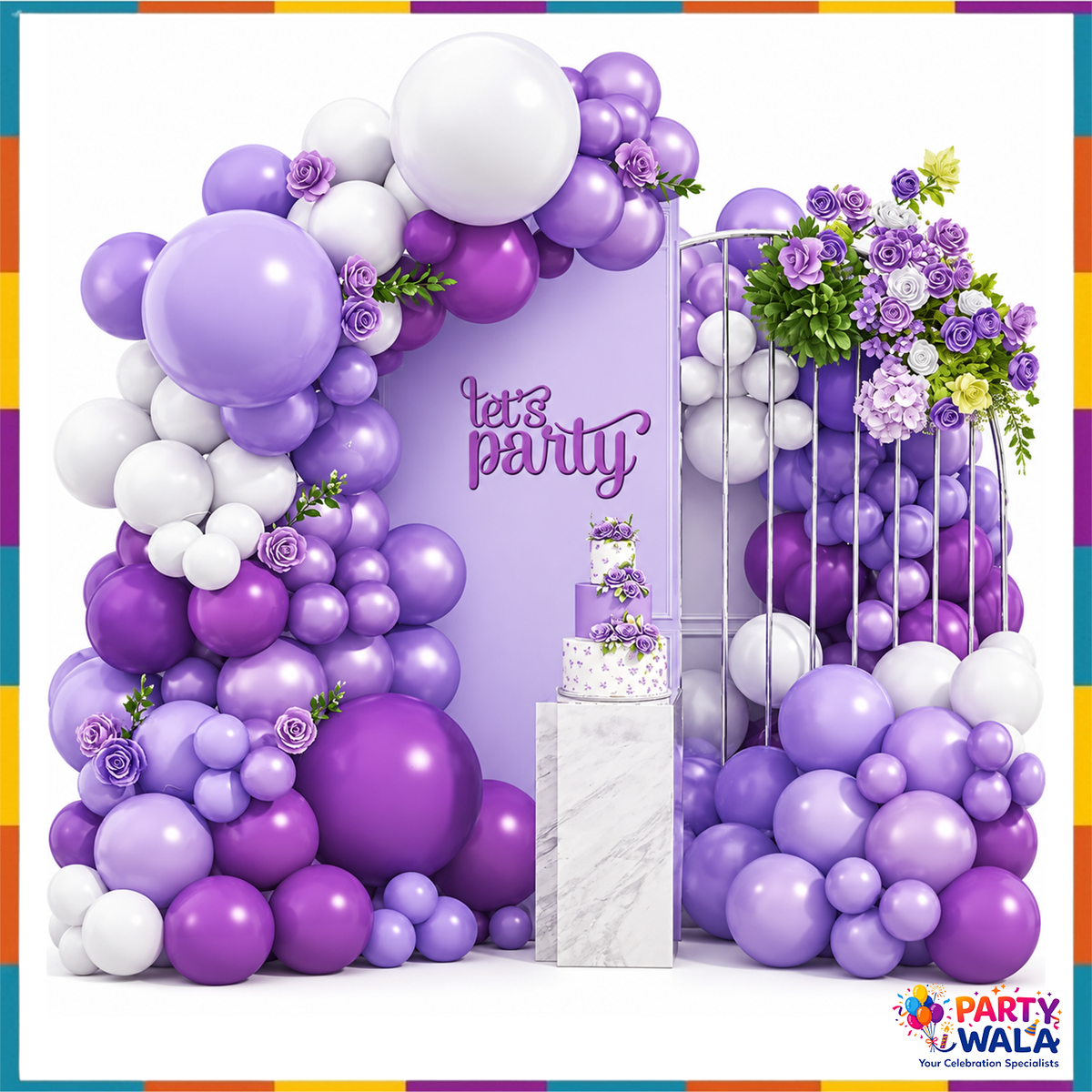 Purple Balloon Garland Birthday Decoration Arch Kit (100 Pcs) Item#P-918