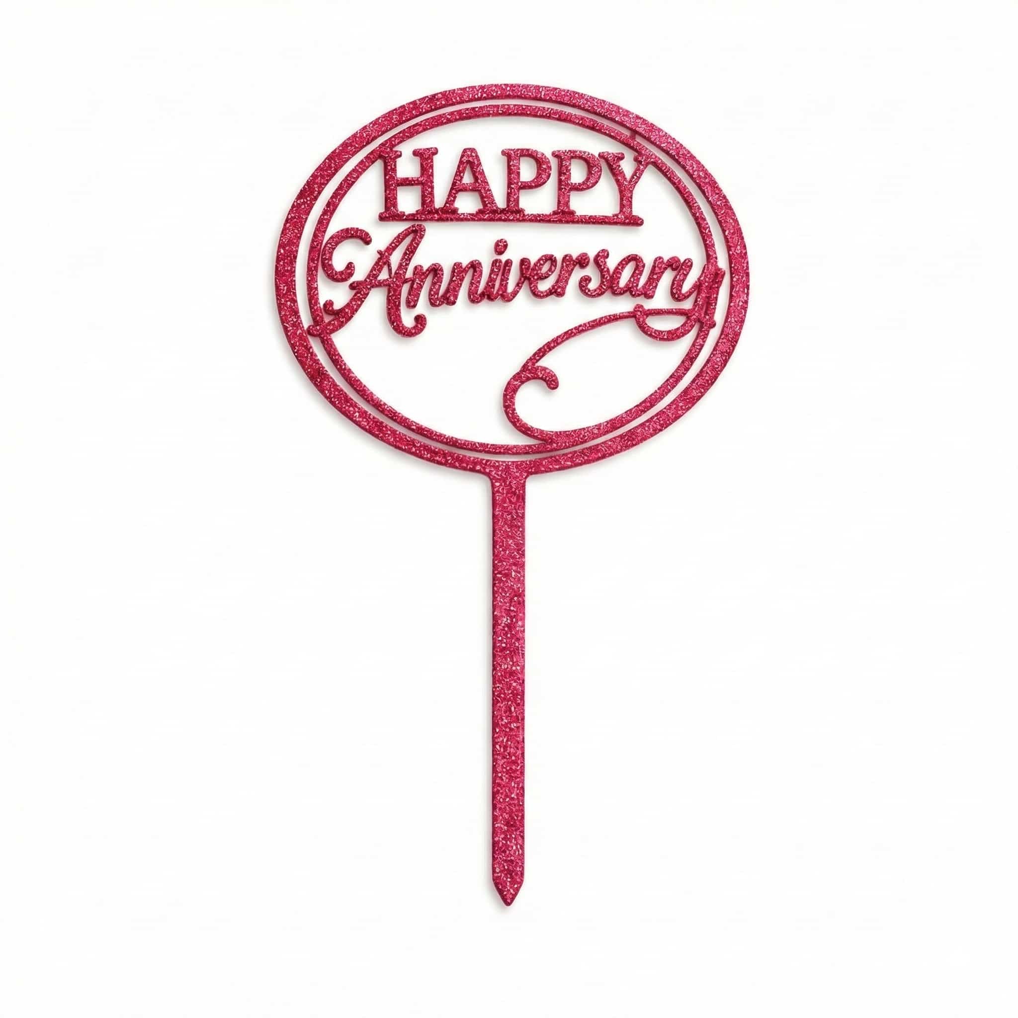 Happy Anniversary Glitters Cake Topper