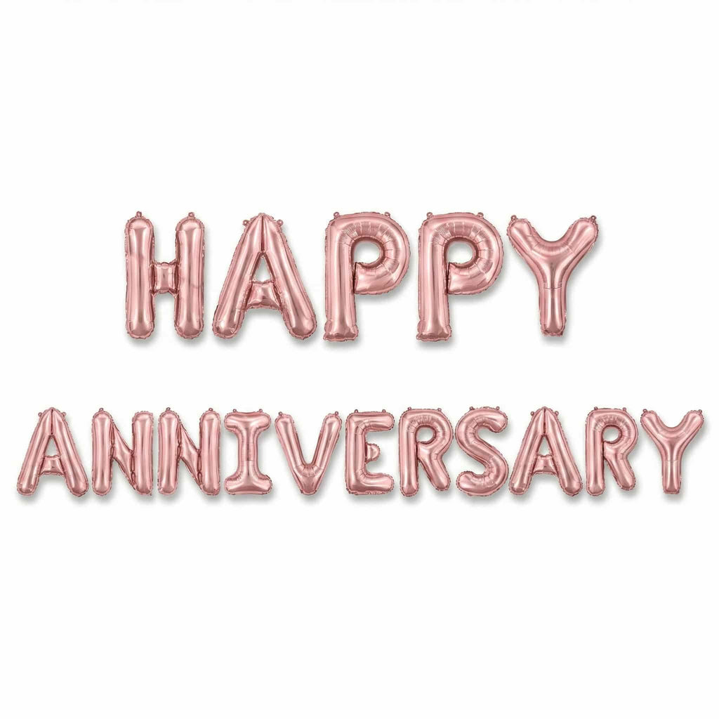 Happy Anniversary Foil Letter Balloons for Anniversary Theme Celebration & Decoration