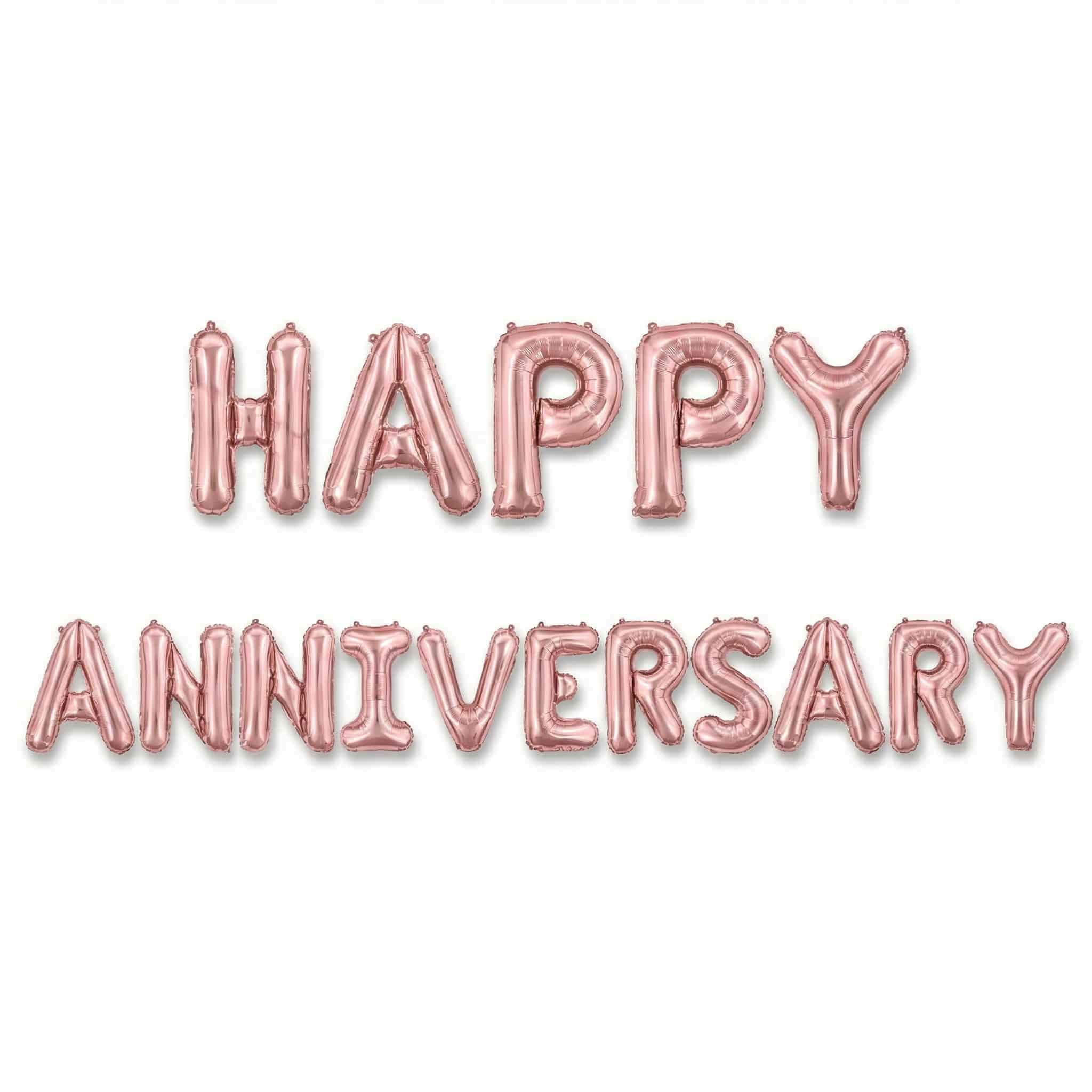 Happy Anniversary Foil Letter Balloons for Anniversary Theme Celebration & Decoration