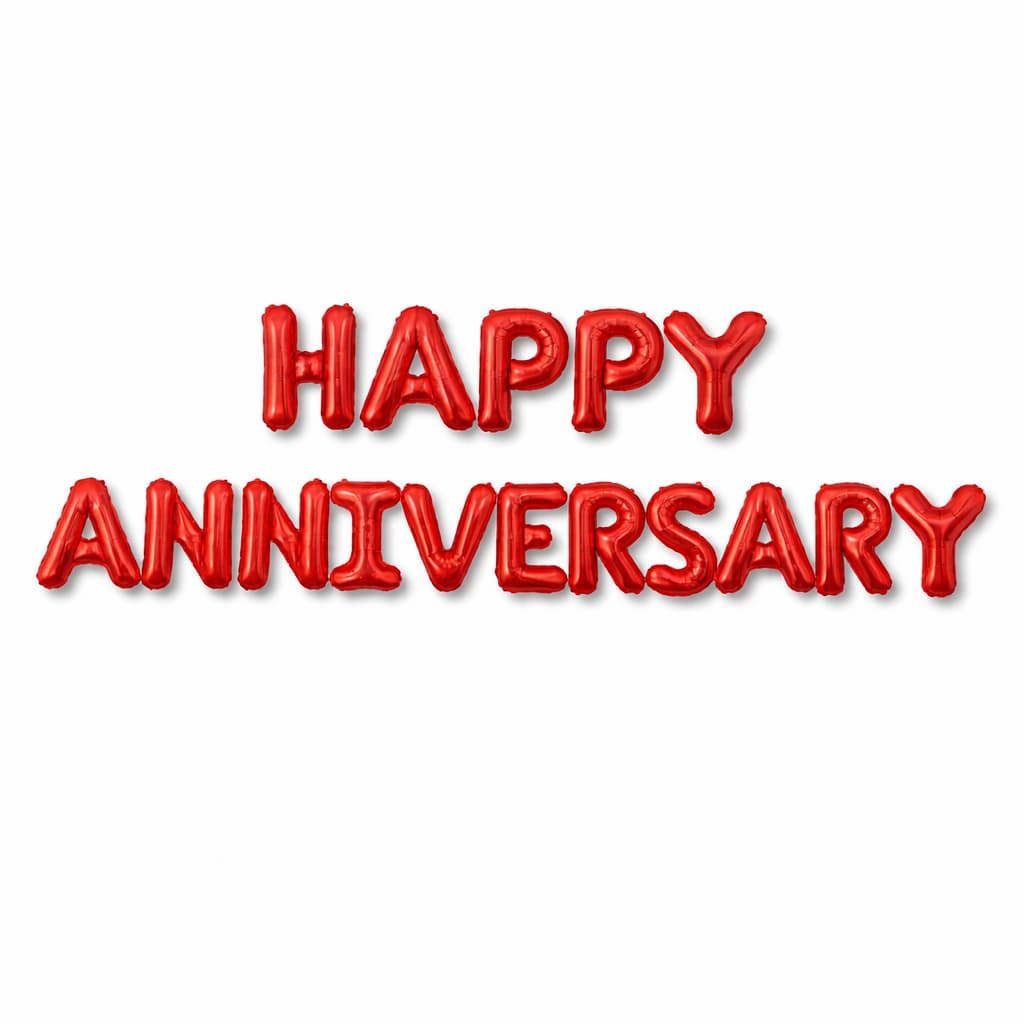 Happy Anniversary Foil Letter Balloons for Anniversary Theme Celebration & Decoration