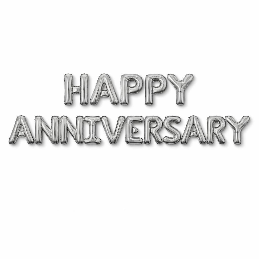 Happy Anniversary Foil Letter Balloons for Anniversary Theme Celebration & Decoration