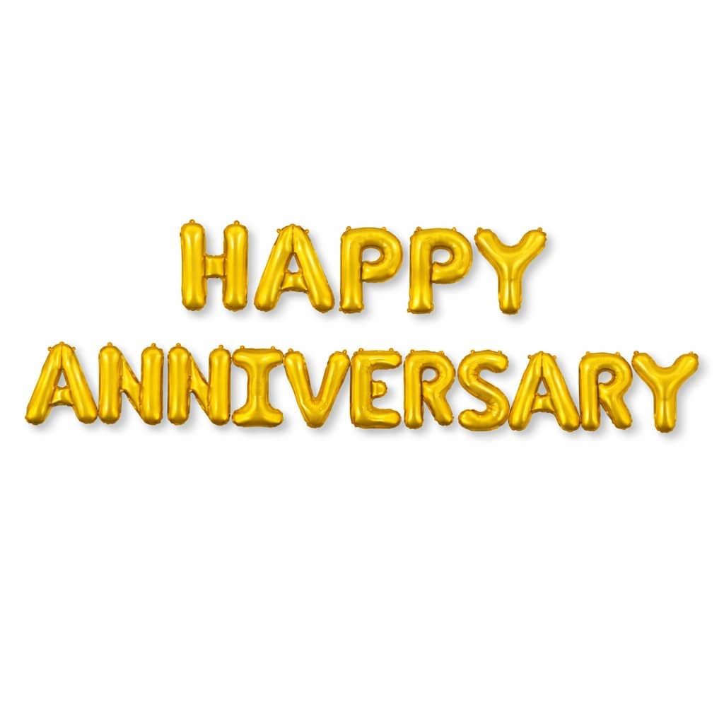 Happy Anniversary Foil Letter Balloons for Anniversary Theme Celebration & Decoration