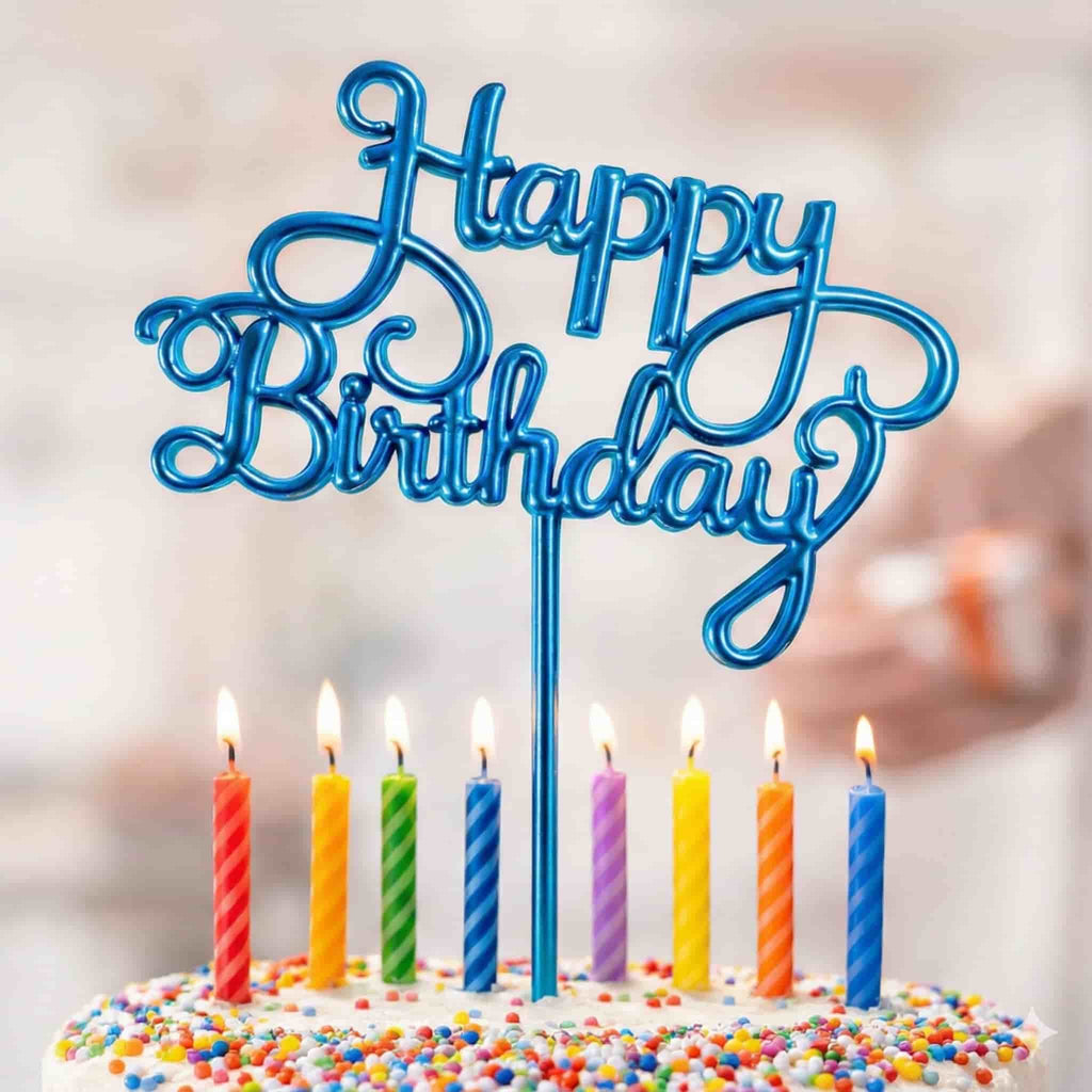 Happy Birthday Acrylic Cake Topper