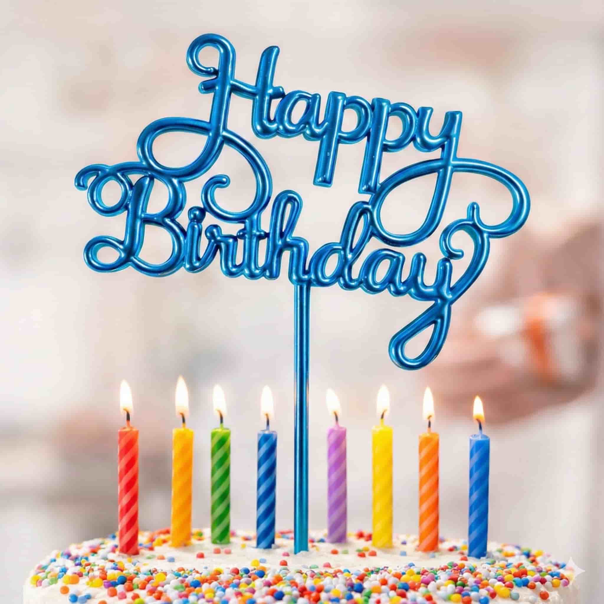 Happy Birthday Acrylic Cake Topper