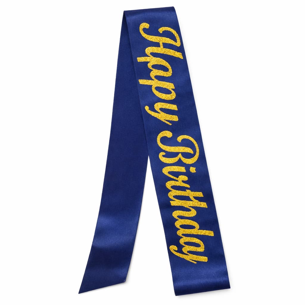 Happy birthday Shoulder Strap Hot Glitter Print For Birthday Party Decoration and Celebrations