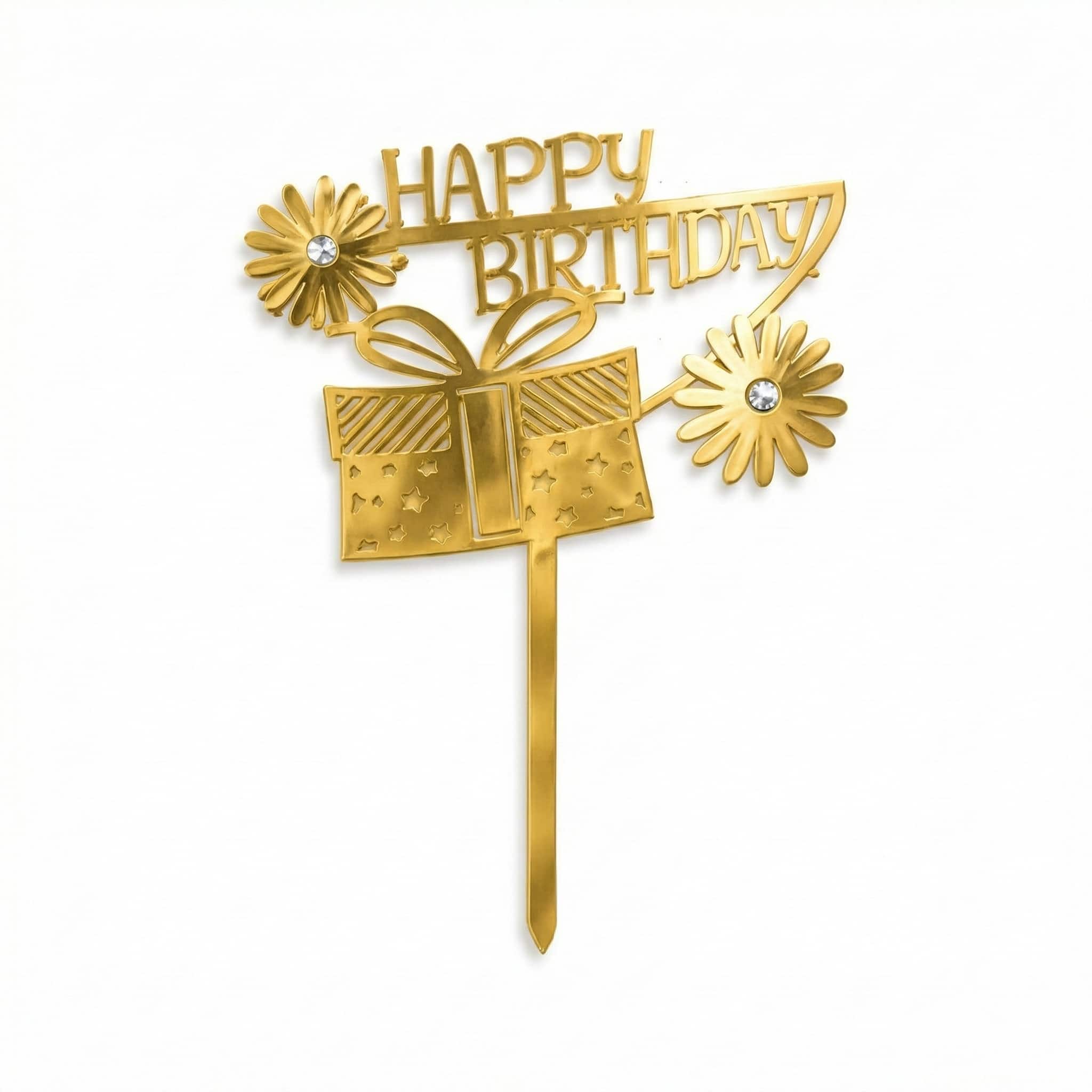 Happy Birthday Gift Style Topper For Cake Decoration