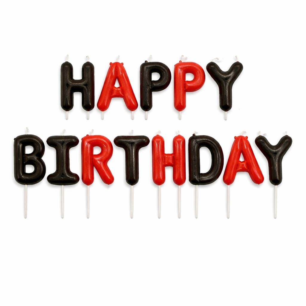 Happy Birthday Letter Foil Balloons in 14 Different Colors (13 Pcs)