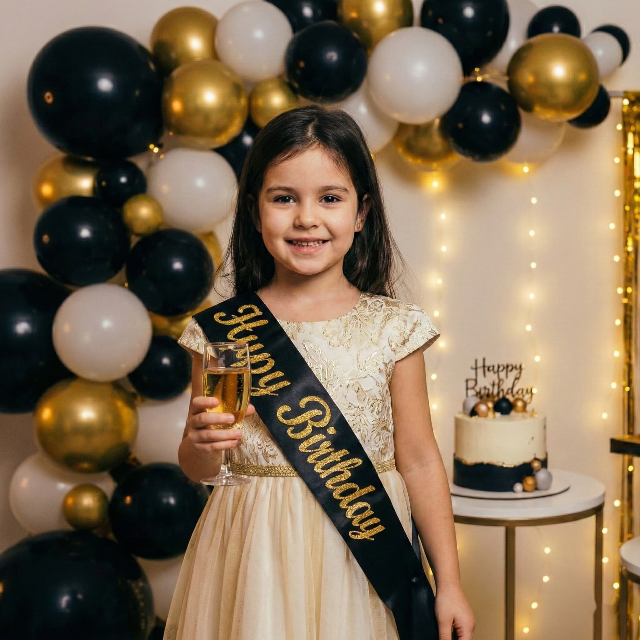 Happy birthday Shoulder Strap Hot Glitter Print For Birthday Party Decoration and Celebrations