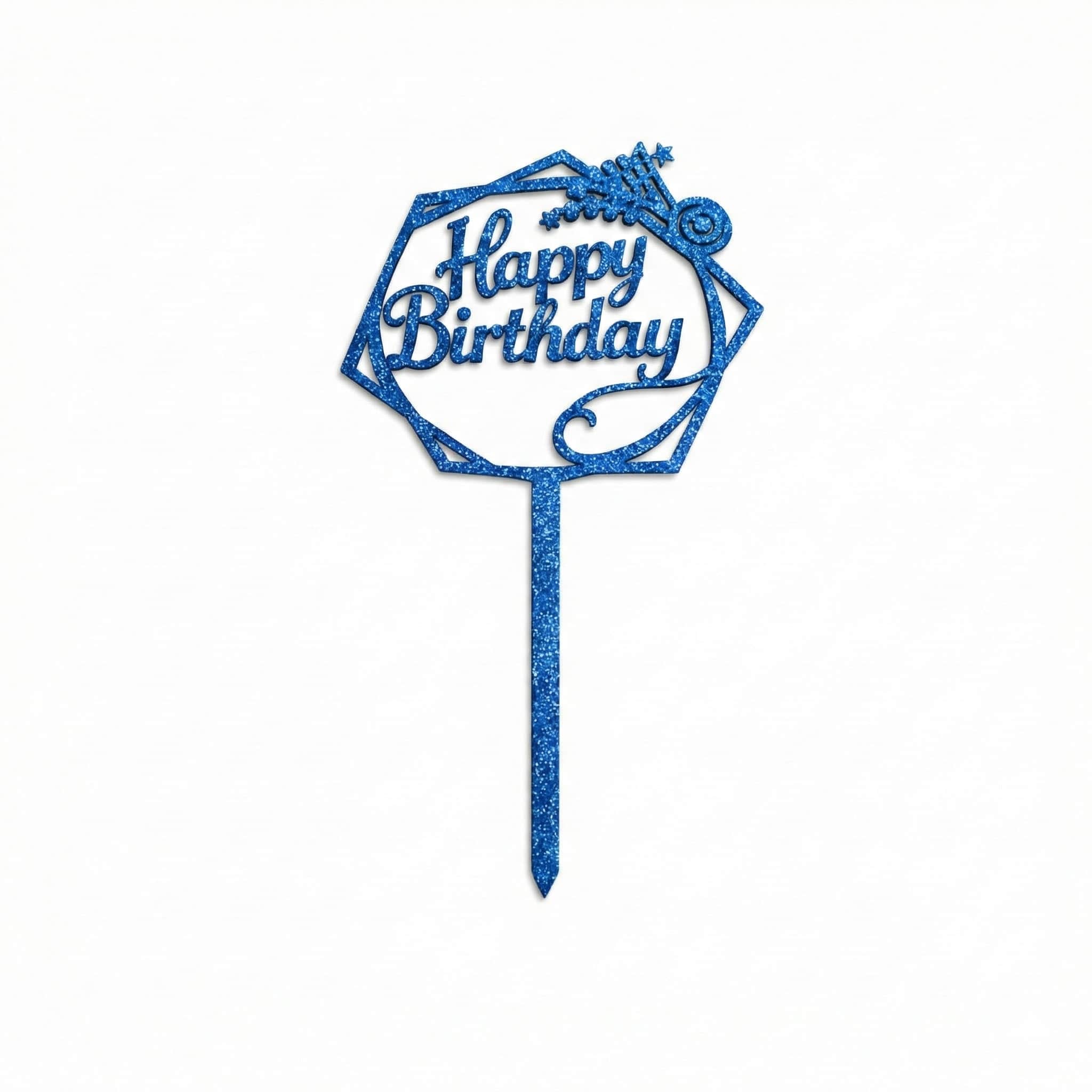 Happy Birthday Glitter Cake Topper