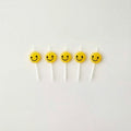 Happy Emoji Face Cake Candles (Pack of 5)