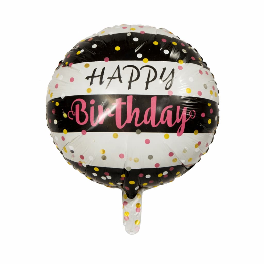 Happy birthday Printed Round foil Balloons