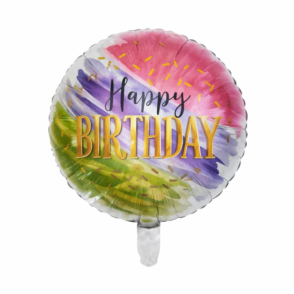 Happy birthday Printed Round foil Balloons