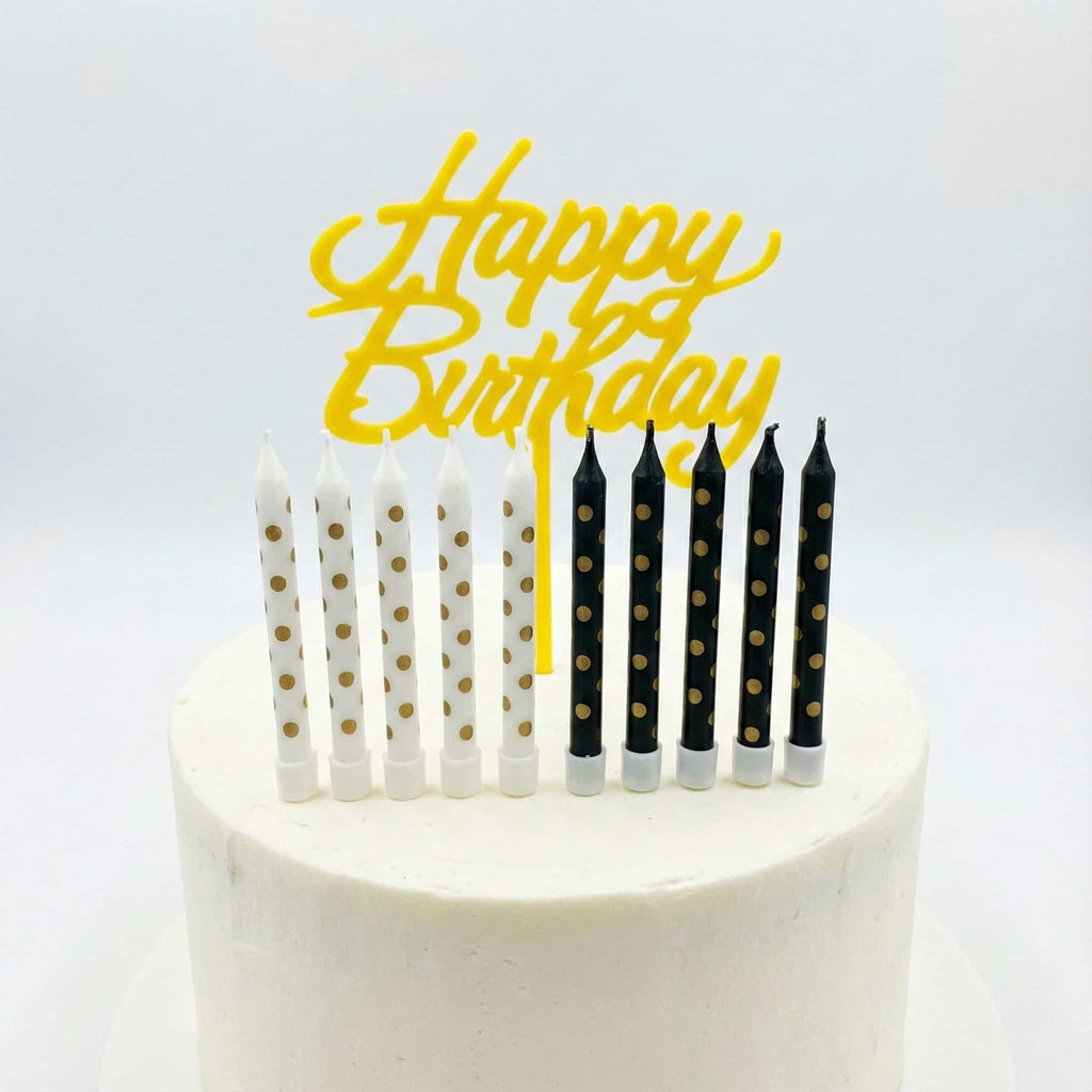 Happy Birthday Cake Topper Candles Set (Pack of 10)