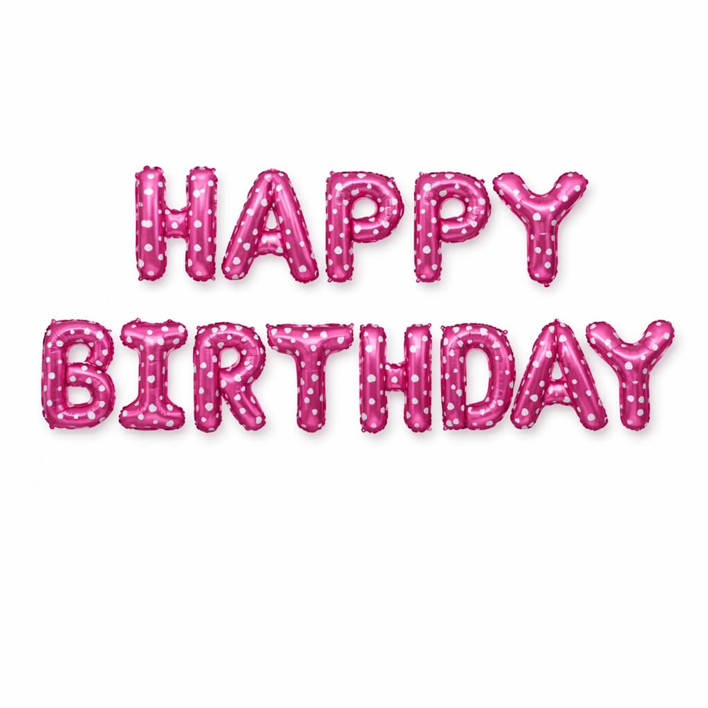 Happy Birthday Foil Letter Balloons  Set For Birthday Parties