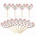 Happy Wedding Cake/Cup-cake Toppers (Pack of 10)