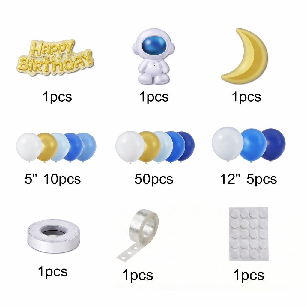 Happy Birthday Spaceman Theme Set For Space Theme Birthday Decoration and Celebration Item# P-879