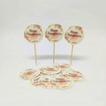Small Happy Engagement Mithai / Cup Cake Toppers For Dessert Decoration & Celebration