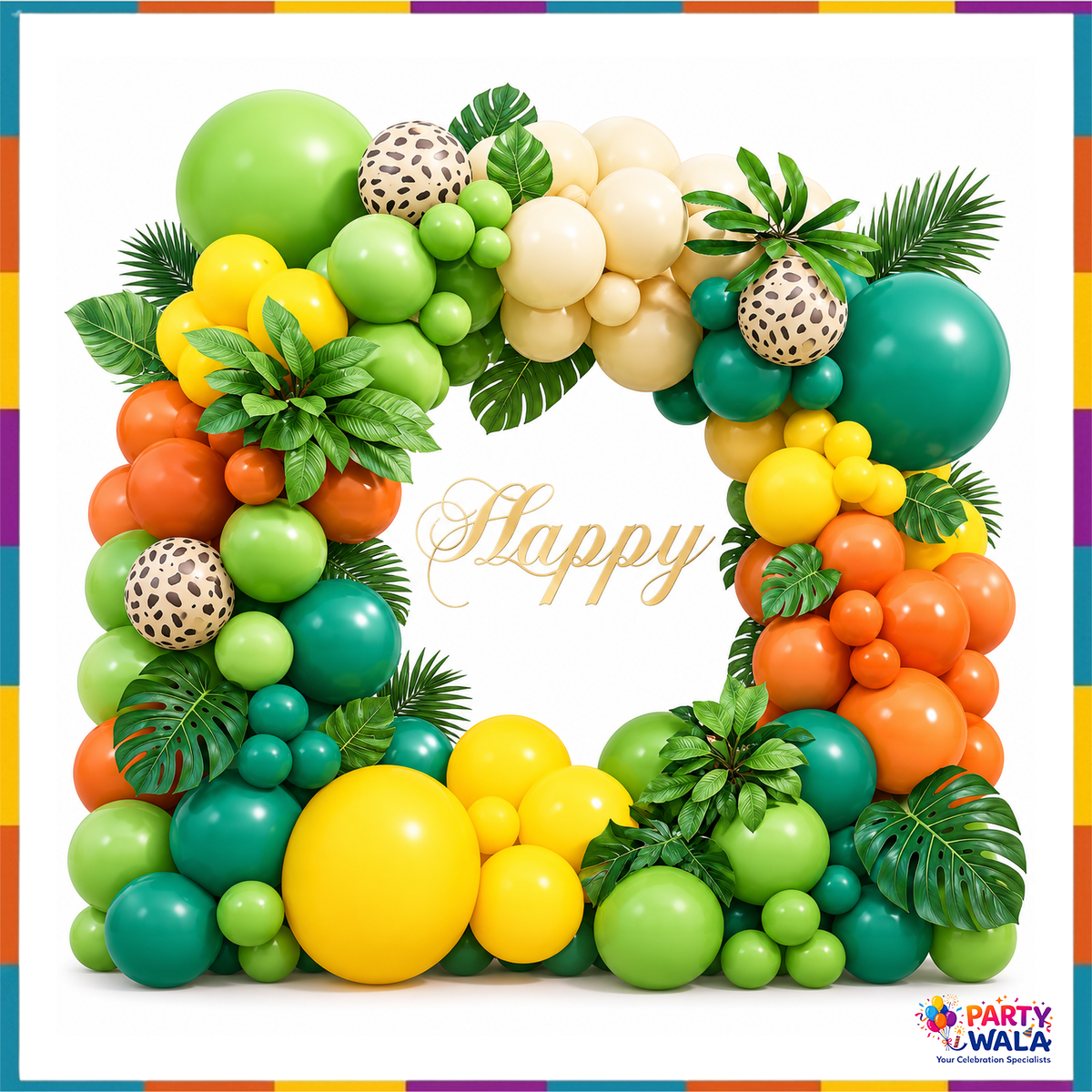 Jungle Safari Birhtday Decoration Theme  (100 Pcs) Item#P-1083