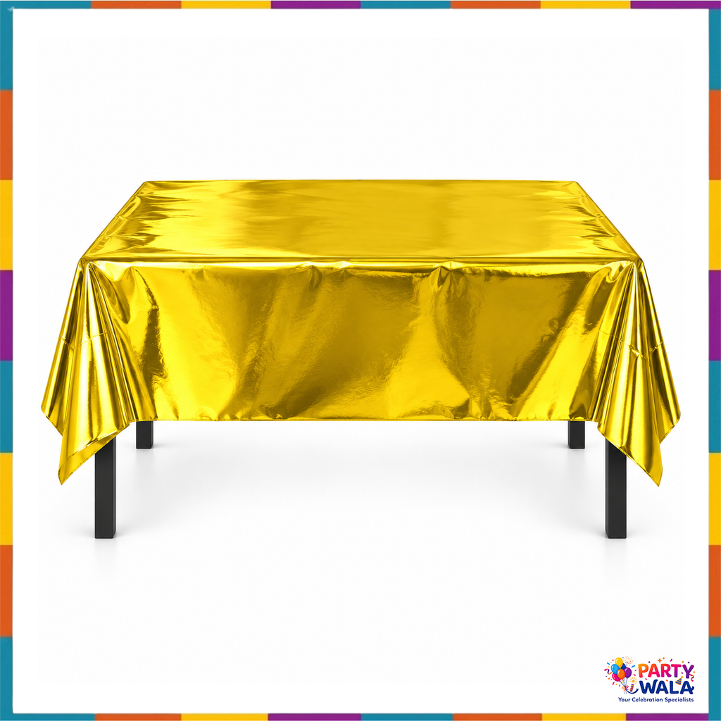 Aluminium Foil Table Cloth (137 x 183 cm) For Party Decoration and Celebration