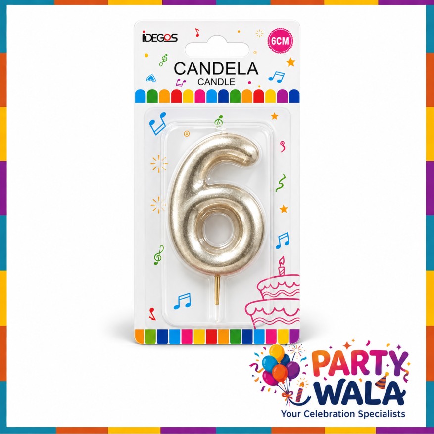 Number Candles Golden For Birthday, Anniversary Cake Decoration and Celebration