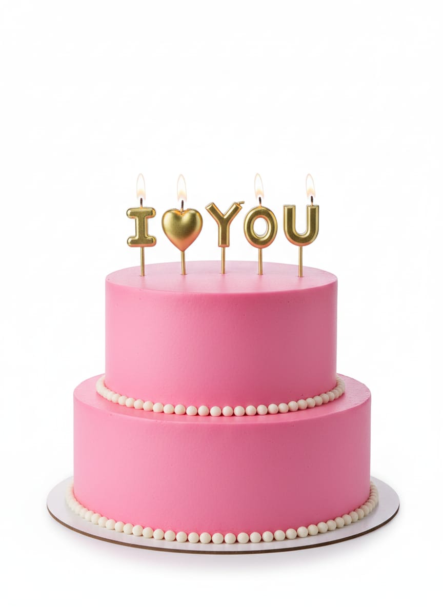 ( I love you ) Candles For Birthday, Anniversary Cake Decoration and Celebration