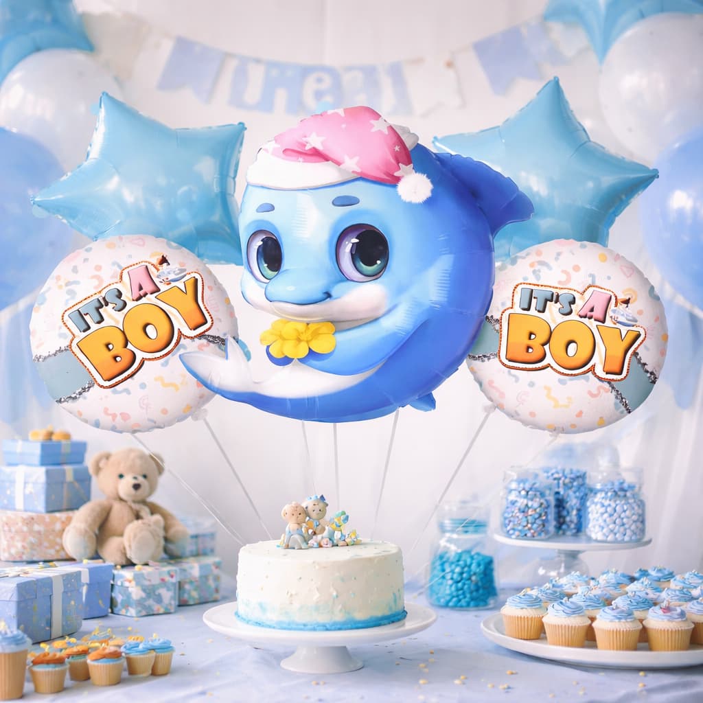 It’s a Boy Foil Balloons Set for Baby Shower (Pack of 5)