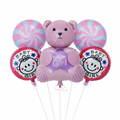 Its A Girl Teddy Theme Foil Balloons Set (Pack of 5)