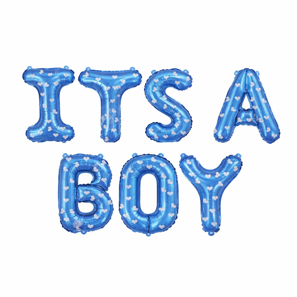 Its a Boy Foil Balloon Letter Set For Baby Shower Decoration